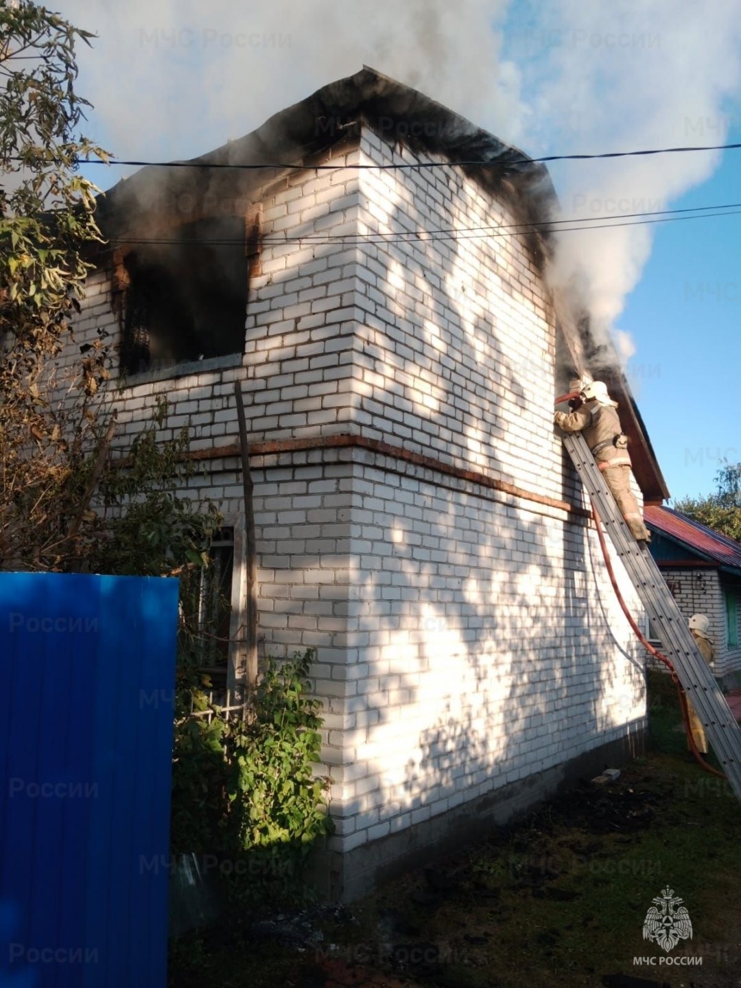 Пожар Петушинский район, п. Городище, ул. Советская, д. 59а